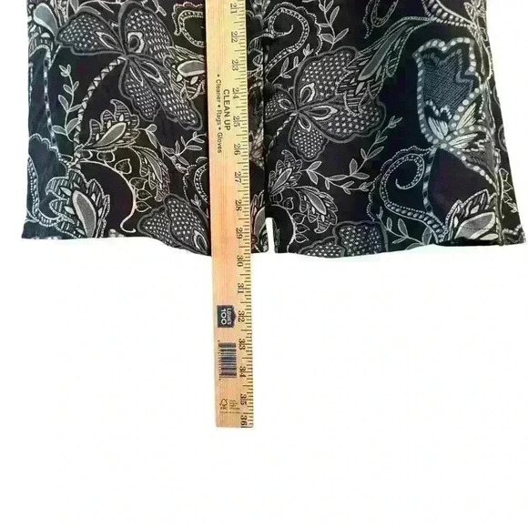 SANCTUARY Anthropolgie Dress Black Floral Sz Medium Adjustable Ruffle Sleeveless - Picture 8 of 10